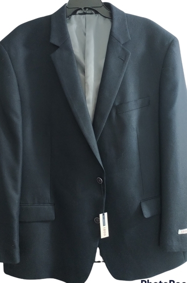 Izod Other - IZOD Classic Two Button Navy Blazer Fully Lined 50Reg